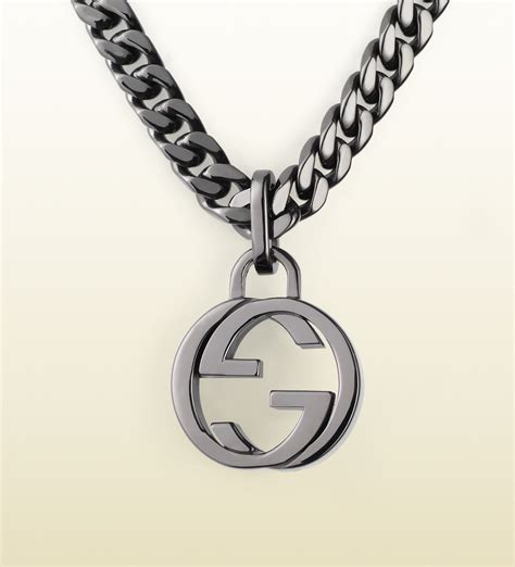 gucci silver interlocking g pendant|gucci interlocking g necklace gold.